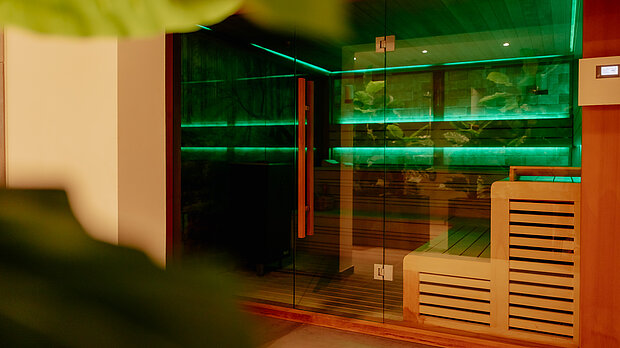 Bio-Sauna mit Lichttherapie im Wellnessbereich des Stadthotel Borken by Hackmann