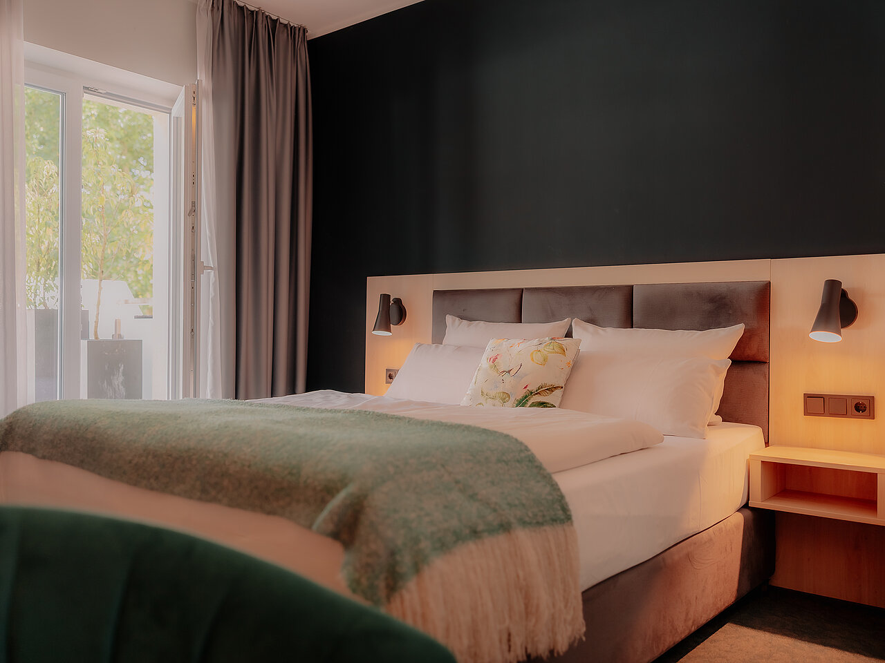 Doppelzimmer Premium im Stadthotel Borken by Hackmann mit Zugang zur Terrasse