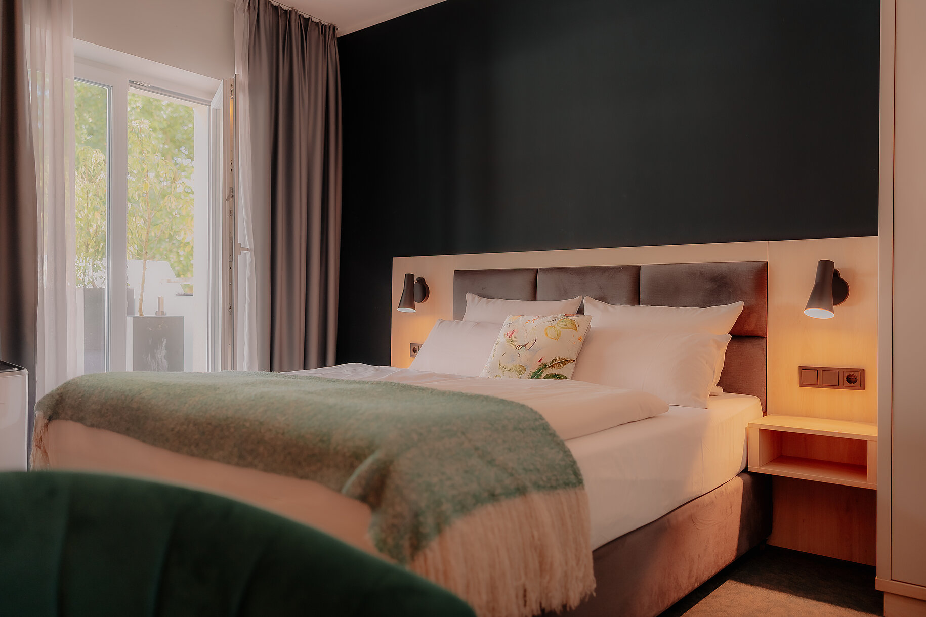 Doppelzimmer Premium im Stadthotel Borken by Hackmann mit Zugang zur Terrasse